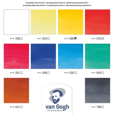 SET ACUARELAS VAN GOGH - 10 COLORES X10 ML