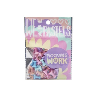 PUSH PINS MOOVING PASTEL ROSE (50U)1