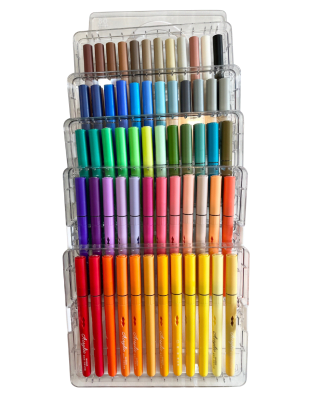 SET MARCADORES ACRILÍCOS  60 COLORES PUNTA PINCEL