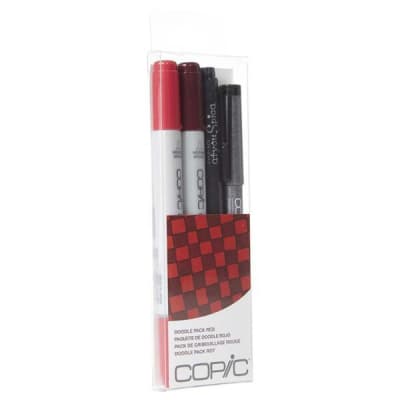 MARCADORES COPIC CIAO DOODLE PACK RED 4U1