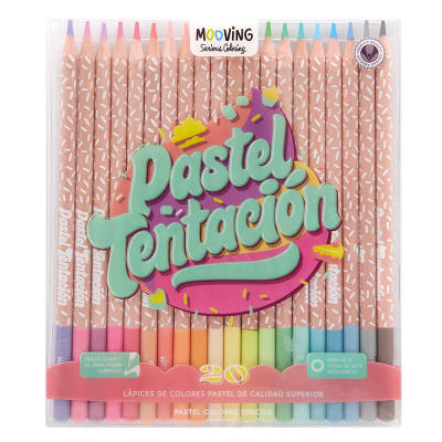 Set lápices Mooving pastel tentación -  20 colores pastel