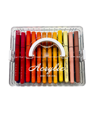 SET MARCADORES ACRILÍCOS FLUIDO 36 COLORES PUNTA PINCEL