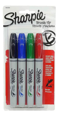 Marcadores Sharpie- Set 4 Colores Básicos Punta Pincel1