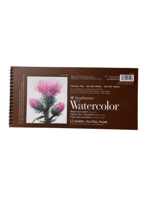 CROQUERA STRATHMORE ACUARELA Serie 400 12h 300gr 15.2x30.5cm2
