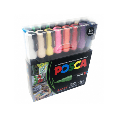 MARCADORES POSCA 3M - SET 16 COLORES1