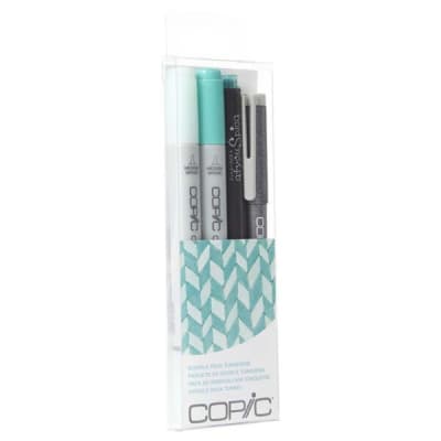 MARCADORES COPIC CIAO - DOODLE PACK TURQUOISE 4U1