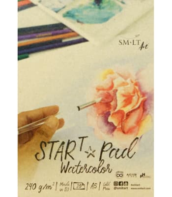 START PAD SMLT ACUARELA - A5 , 240 grms , 20 hojas prensado en frío1