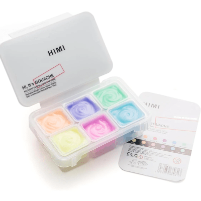 Set Gouache Himi Glow in the dark 6 colores 23 ml - BRILLAN EN LA OSCURIDAD1