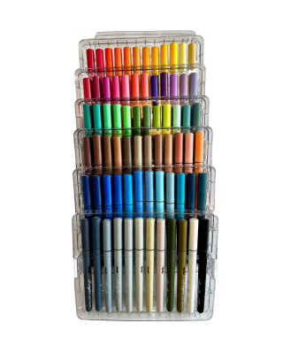 SET MARCADORES ACRILÍCOS 72 COLORES PUNTA PINCEL