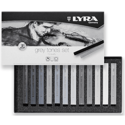 SET PASTELES LYRA GRAY TONES - 12 COLORES