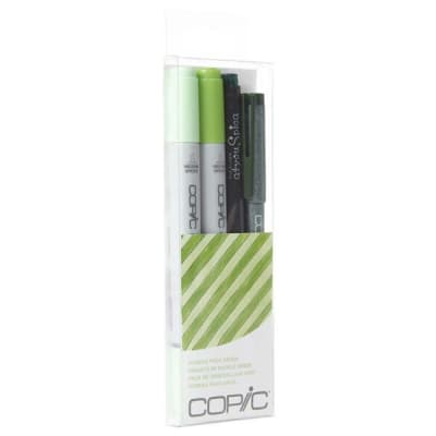 MARCADORES COPIC CIAO - DOODLE PACK GREEN 4U1