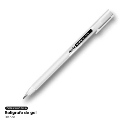 LÁPIZ GEL ARRTX Blanco 1.0mm1
