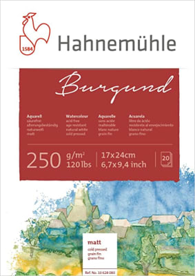 Block Acuarela Burgund Hhnemuhle - 250 grms 17x24 cm 20 hojas1