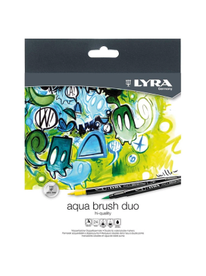 MARCADORES LYRA AQUA BRUSH DUO - 24 COLORES1