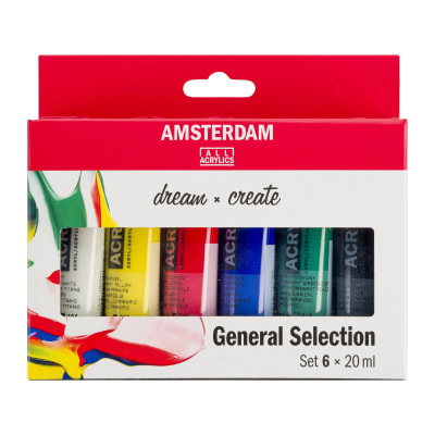 ACRILICOS AMSTERDAM STANDARD SERIES - SET GENERAL SELECTION 6 X 20ML