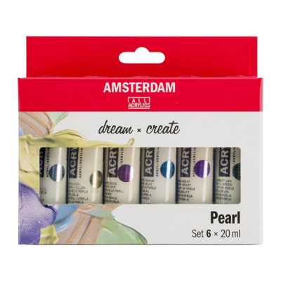 ACRILICOS AMSTERDAM STANDARD SERIES - SET PERLADOS 6 X 20ML