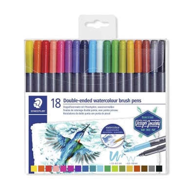 BRUSH PEN STAEDTLER DUO ACUARABLES 18 COLORES1