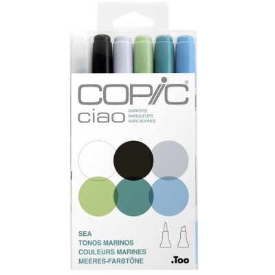 MARCADORES COPIC CIAO - SET TONOS MARINOS 6 COLORES3