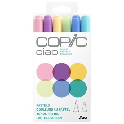 MARCADORES COPIC CIAO - SET PASTELES 6 COLORES