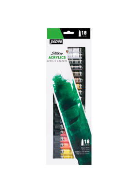 SET ACRÍLICOS PEBEO Studio 12ml - 18 colores2