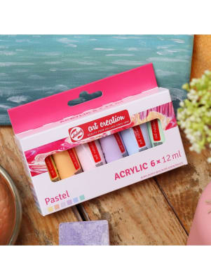 Set Acrílicos Art Creation 6X12ml Pasteles