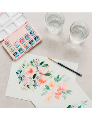 SET ACUARELAS VAN GOGH -SET FRAU Hölle FLORAL 12 1/2 PASTILLAS
