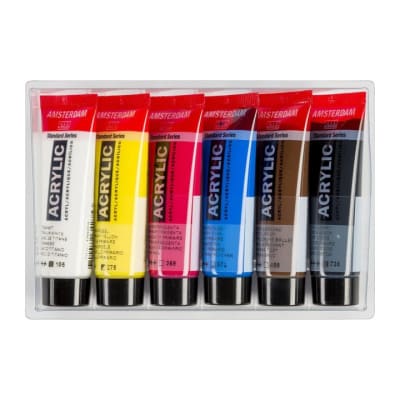 SET ACRILICOS AMSTERDAM -  6 x20 ml Primary