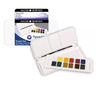 ACUARELAS AQUAFINE SET DE VIAJE CAJA PLÁSTICA