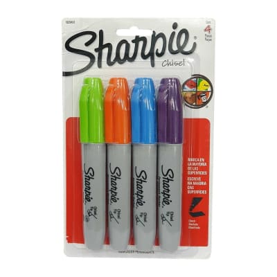 Marcadores Sharpie - Set Punta Biselada 4 Colores1