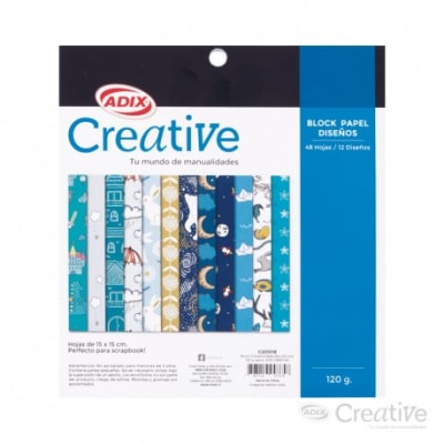 BLOCK PAPEL DISEÑOS ADIX CREATIVE - BABY BOY 48 HOJAS2