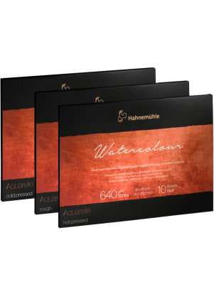 BLOCK ACUARELA HAHNEMUHLE 100% Algodón 640 gr 10h 36 x48 cm - Variedad de Grano1