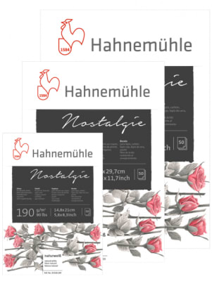 Block Dibujo Nostalgie Hahnemuhle 190 grms 50 hojas - Variedad de tamaños2