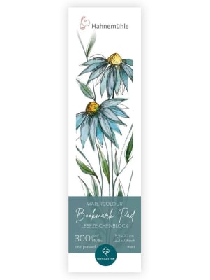 Block Marcapáginas Papel algodón de Acuarela Hahnemuhle 300gr 5,5x20cm 15 Hojas