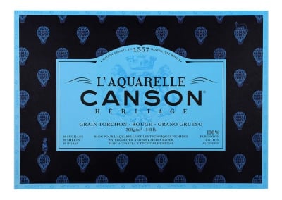 BLOCK ACUARELA CANSON HERITAGE GRANO GRUESO 23x31 cm 100 ALGODÓN1