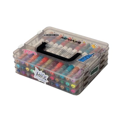 SET MIYA MARCADOR ACRÍLICO Doble Punta (pincel  y redonda) 36 colores