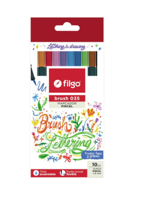 SET BRUSH PEN FILGO 10 Colores1