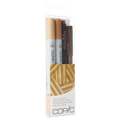 MARCADORES COPIC CIAO - DOODLE PACK BROWN 4U1