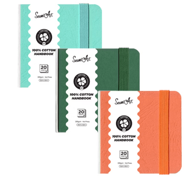 MINI LIBRETA SEAMIART 100% Algodón 8x8cm Satinada - Variedad de colores6