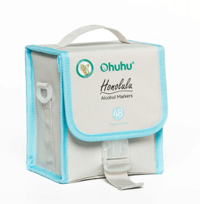 Set marcadores Ohuhu - Honolulu Pastel 40 colores + blender punta biselada y pincel