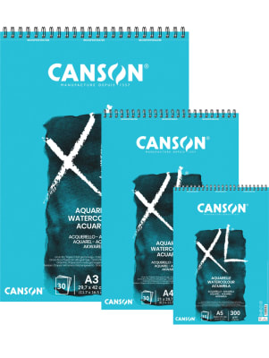 CROQUERA CANSON XL AQUARELLE 300 grms- Variedad de Tamaños1