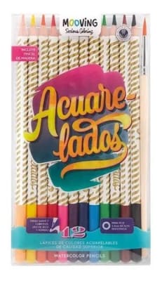 SET DE LAPICES COLORES MOOVING - ACUARELABLES1