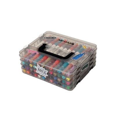 SET MIYA MARCADOR ACRÍLICO Doble Punta (Pincel y redonda) 48 Colores