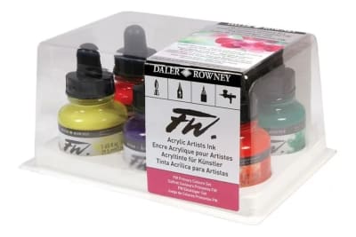 TINTA ACRÍLICA DALER ROWNEY - 6 COLORES X 29.5ML SET COLORES PRIMARIOS1