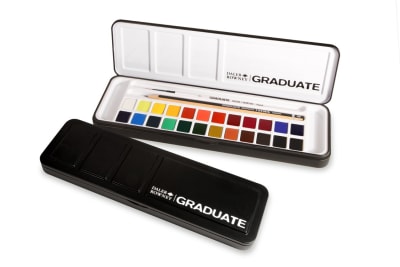 Set Acuarelas Graduate Daler Rowney - 24 colores + pincel y lápiz2