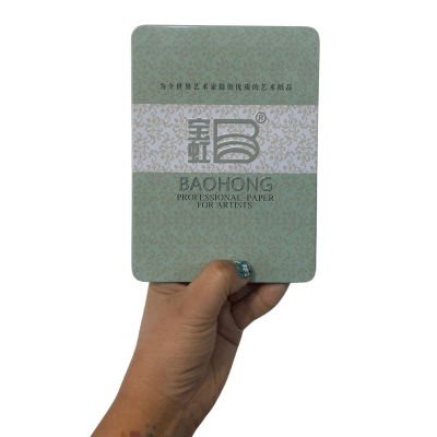 POSTALES BAOHONG Acuarela 300gr 20h - Papel 100% algodón 15x10 cm en caja metálica1