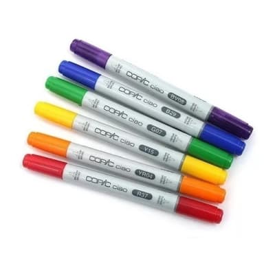 MARCADORES COPIC CIAO - SET PRIMARIO 6 COLORES