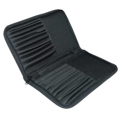 Estuche de lona rígido tipo libro para pinceles o lápices1