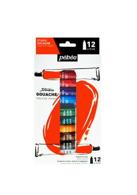 SET PEBEO GOUACHE Studio 12ml - 12 Colores