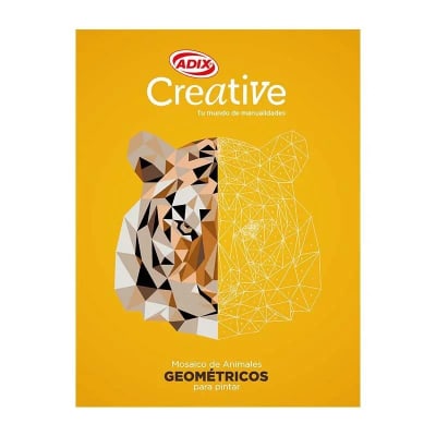 Libro Mosaico  de Animales Geométricos para pintar