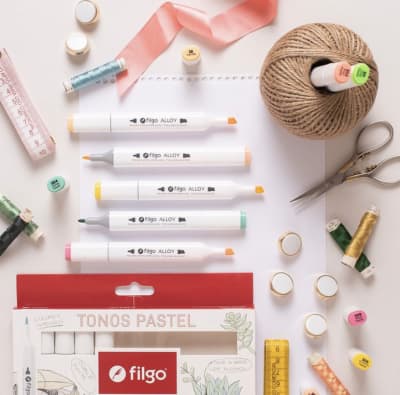 MARCADORES FILGO Alloy Set 12 Colores - Tonos Pastel